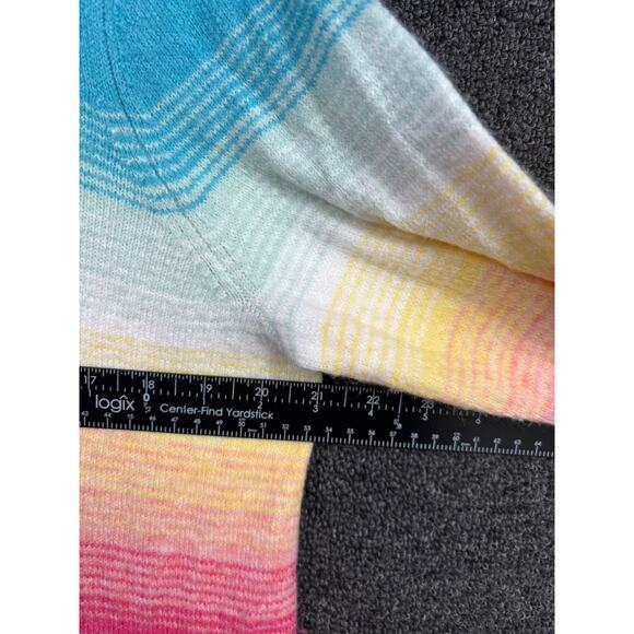 GAP Tunic Crewneck Rainbow SweaterWomens Size L Spaceday Blue Long Sleeve - Picture 6 of 6